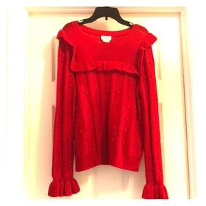 Kate Spade ruffle yolk sweater